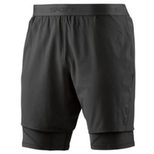 SKINS DNAmic Mens Superpose Half Tights Black/Silver